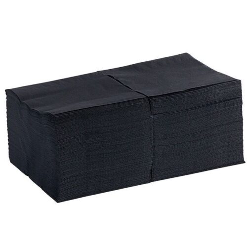 Салфетки черни луксозни 24х24 см, 1пл., 500бр./4000бр.
