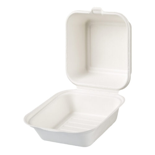 Biodegradable box with attached pulp lid 15/15 - 125pcs/500pcs.