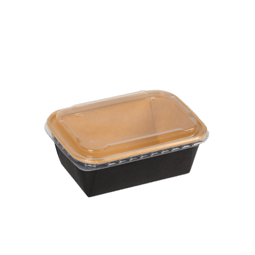 Купа 750мл прав. Черна с капак 16.8/11.8/5.8