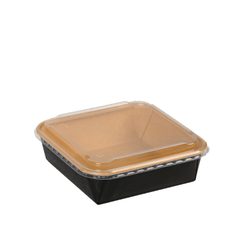 Купа 1000мл квадр. TLS с капак 17.5/17.5/4.8 - 4х50бр.