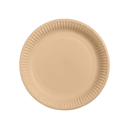 Картонени пръвоъгълни чинии Крафт Ø18 cm 20х50бр.