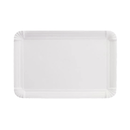 Картонени пръвоъгълни чинии Бели 130х200мм 6х250бр.