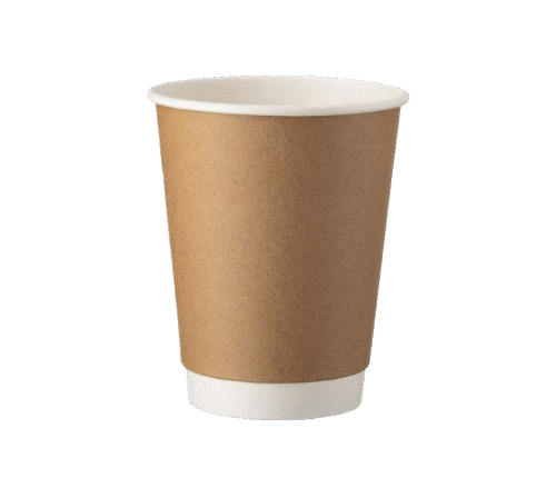 Двуст. чаша 12 oz бял/крафт