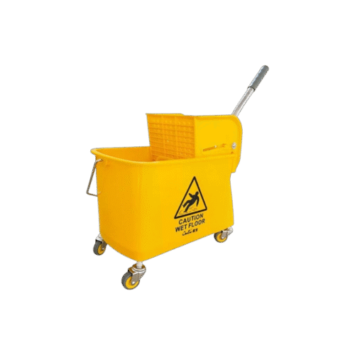 Кофа за моп 20л с преса, колелца, жълта