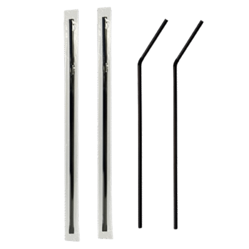 Сламки R/U Frp 200/6мм, 1/1 черни  - 1000бр.